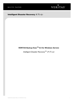 Insert VERITAS? White Paper Title Here