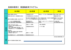 長期休暇明け 看護職教育プログラム