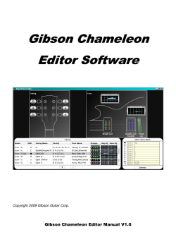 Gibson Chameleon Editor Software マニュアル 日本語