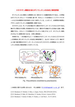 ロタキサン構造を含むポリウレタンの合成と物性評価