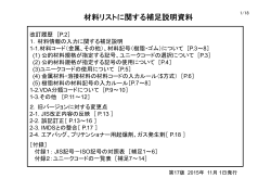 材料リストに関する補足説明資料 - JAPIA 日本自動車部品工業会