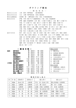 ボ ウ リ ン グ 競 技