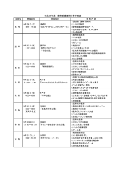 平成25年度 動物愛護週間行事計画書