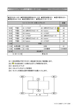試合スケジュール＆帯同審判ローテーション