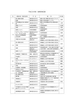 平成26年度 服務研修記録