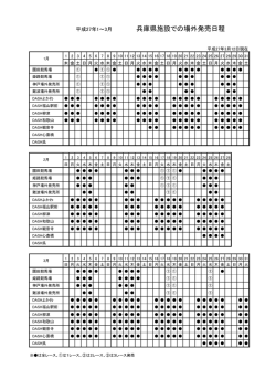 兵庫県施設での場外発売日程
