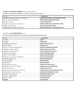 2014年12月29日 現在 NFP会員リフト会社が所有または直接提携して