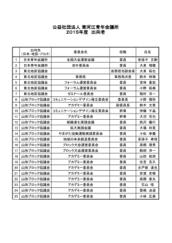 公益社団法人 寒河江青年会議所 2015年度 出向者