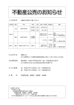 不動産公売チラシ