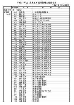 北陸 - 土地改良測量設計技術協会