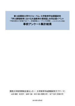 ルーブリック活用に関する事前アンケート