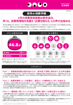 来月の消費予報・4月