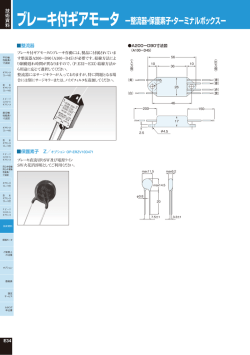 ブレーキ付ギアモータ ー整流器・保護素子・ターミナルボックスー