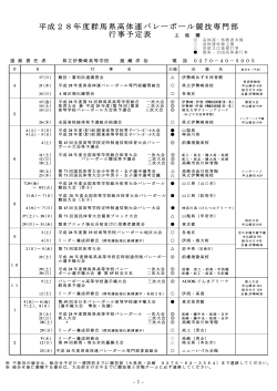詳細 - 群馬県高体連バレーボール競技専門部
