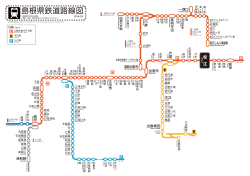 島根県鉄道路線図 - 47都道府県鉄道路線図