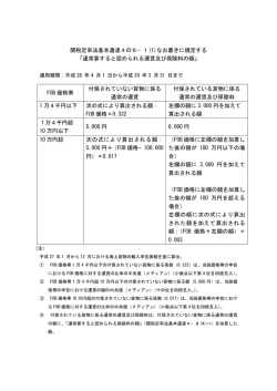 関税定率法基本通達4の6&minus;1(1)なお書きに規定する 「通常要すると認め