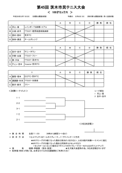 第45回 茨木市民テニス大会
