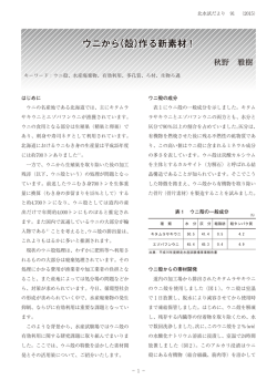 ウニから（殻）作る新素材！