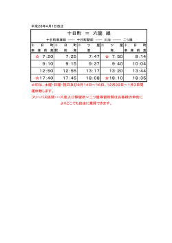十日町 ＝ 六箇 線