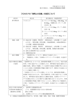 フロセミドの「使用上の注意」の改訂について