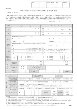 川崎市不妊に悩む方への特定治療支援事業申請書