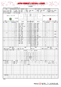 公式記録 - なでしこリーグ