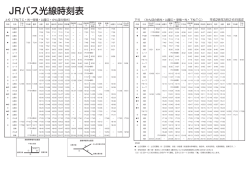 3月26日以降の時刻表