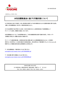 女性活躍推進法に基づく行動計画について