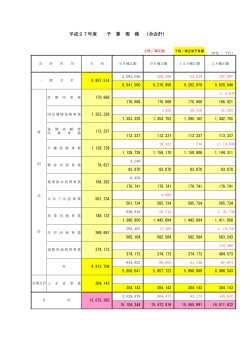 平成27年度予算現計表（3月補正後） (PDF形式：256KB)
