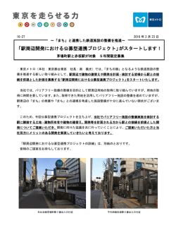 「駅周辺開発における公募型連携プロジェクト」がスタートし