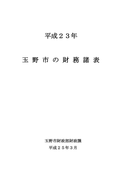 平成23年度玉野市の財務諸表.