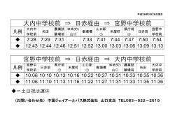 3月26日以降の時刻表 - 中国ジェイアールバス