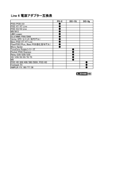 電源アダプター互換表 - Line 6 Japan