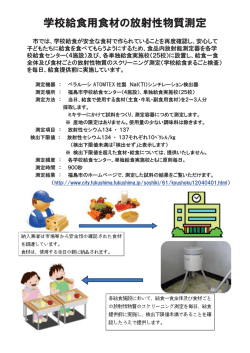 資料2「学校給食用食材の放射性物質測定」[PDF: 366KB]