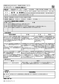 モニタリングシート4－1～支援成果と課題分析～（PDF）