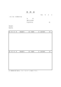 質問書 （PDFファイル 55.8KB）