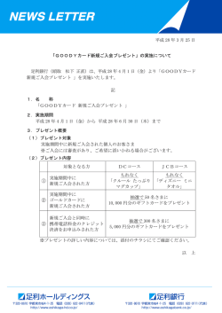 GOODYカード新規ご入会プレゼント