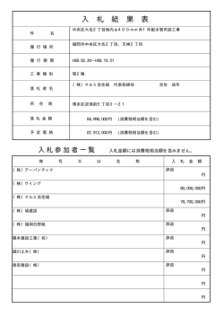 中央区大名2丁目地内&phi;400mm外1件配水管布設工事 （4kbyte）
