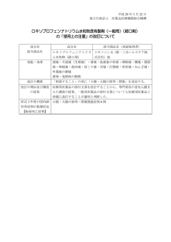 ロキソプロフェンナトリウム水和物含有製剤（一般用）（経口剤） の「使用上