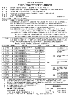 JPカップ四国2016Ⅳダンス競技大会