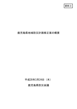 資料3鹿児島県地域防災計画修正案の概要（PDF：216KB）