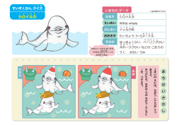 （水族館の生きものクイズ） 【シロイルカ】