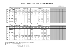 ガルパン列車運転時刻表は