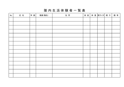 隊 内 生 活 体 験 者 一 覧 表