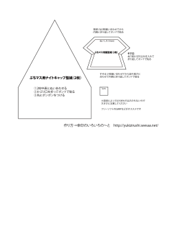 ぷちマス用ナイトキャップ型紙（2枚） 作り方→幸印のいろいろの∼と http