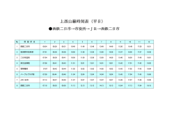 上西山線時刻表（平日）
