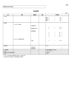 別紙：支出計画