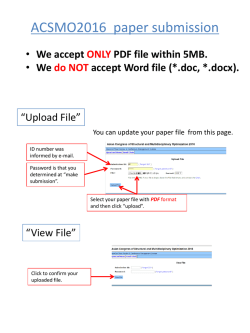 Instructions for paper submission