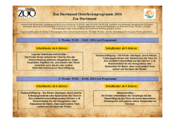 Osterferienprogramm im Zoo 2016