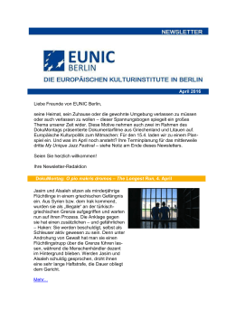 EUNIC Newsletter April 2016